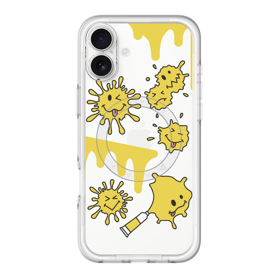 スリムプロテクションプレミアムケース with MagSafe［ PAINTING SMILE Yellow ］