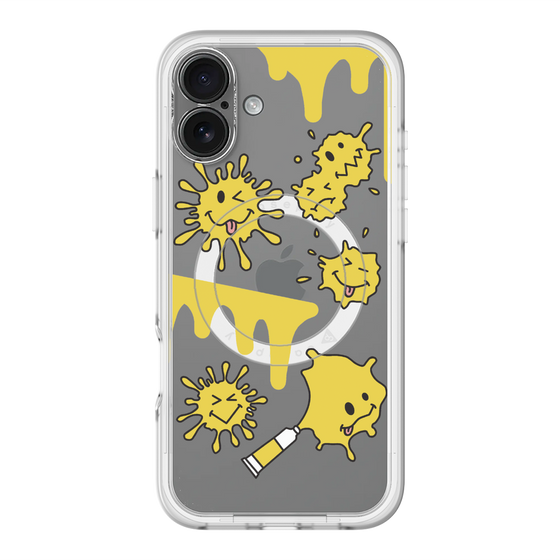 スリムプロテクションプレミアムケース with MagSafe［ PAINTING SMILE Yellow ］