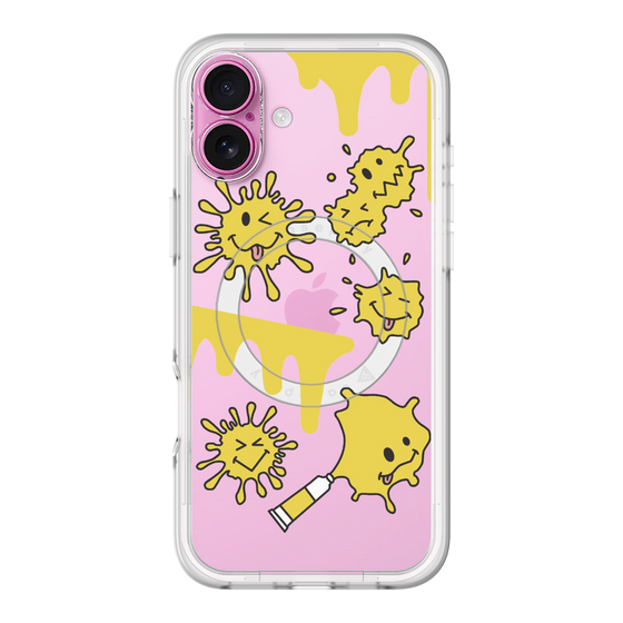 スリムプロテクションプレミアムケース with MagSafe［ PAINTING SMILE Yellow ］
