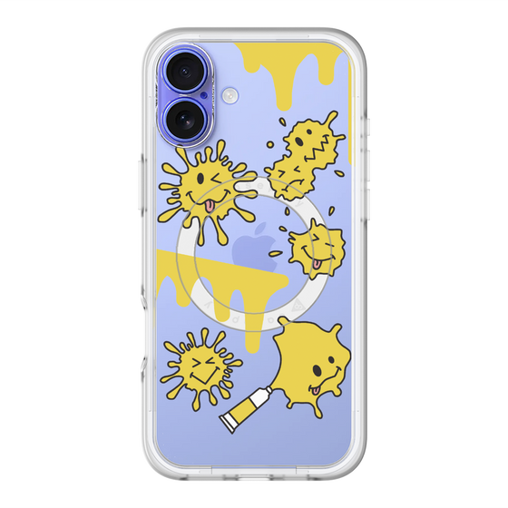 スリムプロテクションプレミアムケース with MagSafe［ PAINTING SMILE Yellow ］