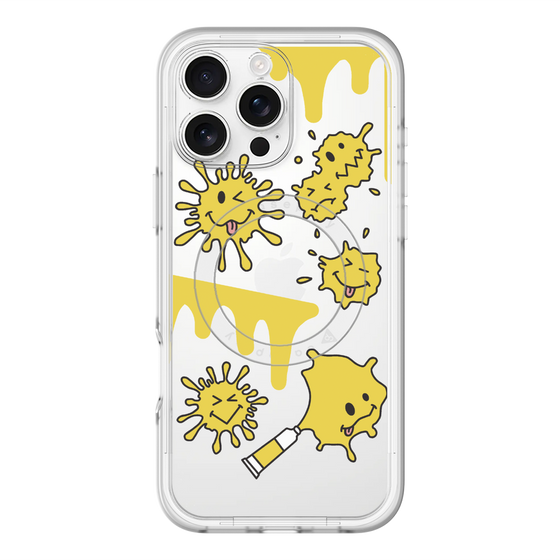 スリムプロテクションプレミアムケース with MagSafe［ PAINTING SMILE Yellow ］