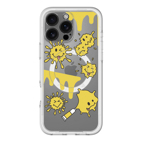 スリムプロテクションプレミアムケース with MagSafe［ PAINTING SMILE Yellow ］
