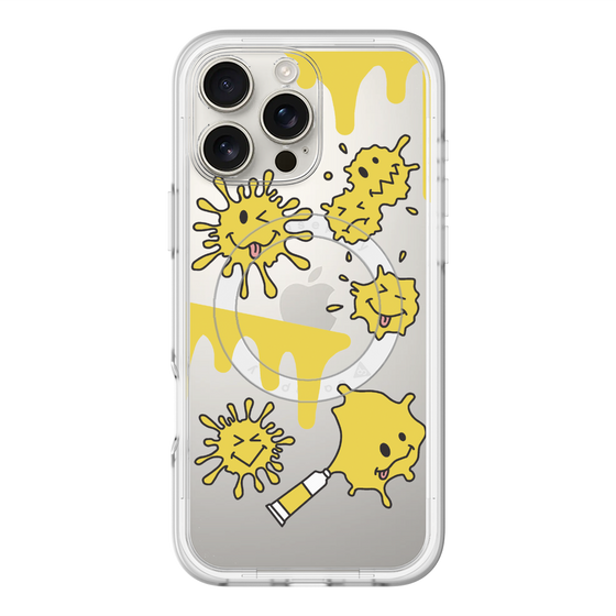 スリムプロテクションプレミアムケース with MagSafe［ PAINTING SMILE Yellow ］