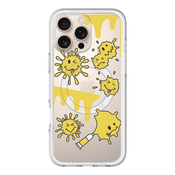 スリムプロテクションプレミアムケース with MagSafe［ PAINTING SMILE Yellow ］