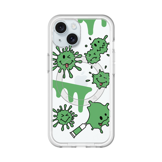 スリムプロテクションプレミアムケース with MagSafe［ PAINTING SMILE Green ］
