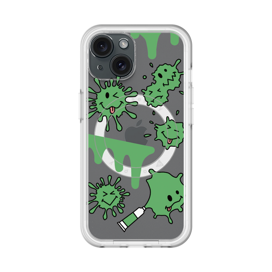 スリムプロテクションプレミアムケース with MagSafe［ PAINTING SMILE Green ］