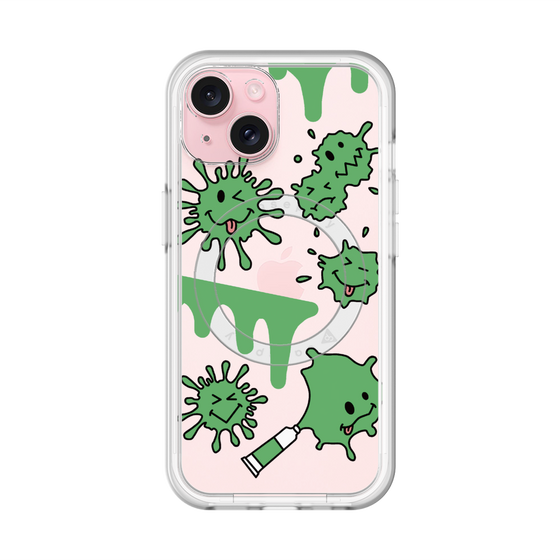 スリムプロテクションプレミアムケース with MagSafe［ PAINTING SMILE Green ］