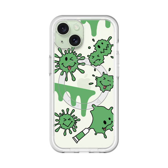 スリムプロテクションプレミアムケース with MagSafe［ PAINTING SMILE Green ］
