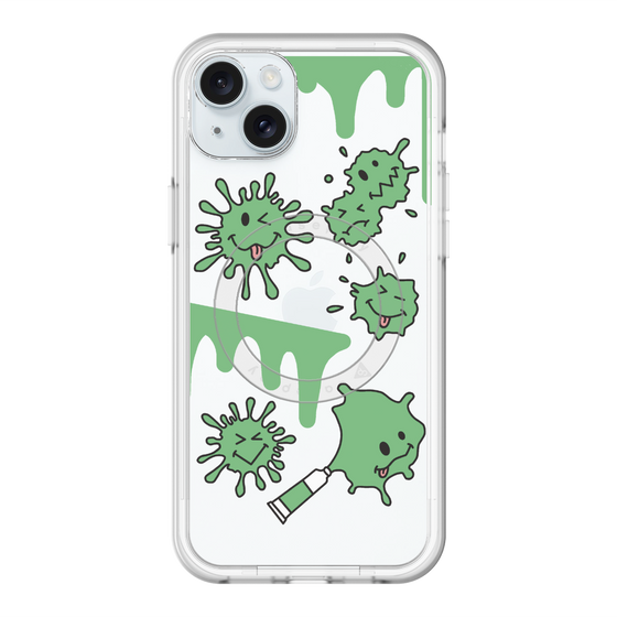 スリムプロテクションプレミアムケース with MagSafe［ PAINTING SMILE Green ］