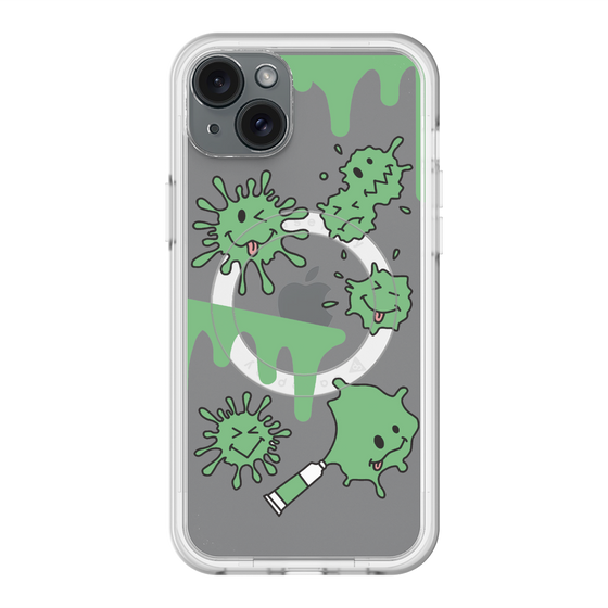 スリムプロテクションプレミアムケース with MagSafe［ PAINTING SMILE Green ］