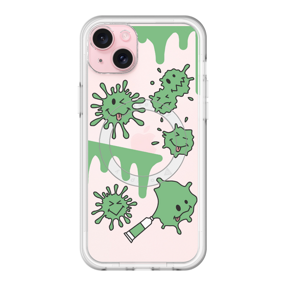 スリムプロテクションプレミアムケース with MagSafe［ PAINTING SMILE Green ］