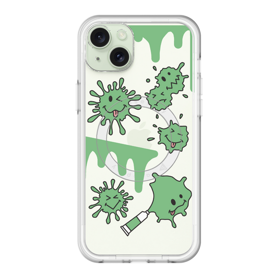 スリムプロテクションプレミアムケース with MagSafe［ PAINTING SMILE Green ］