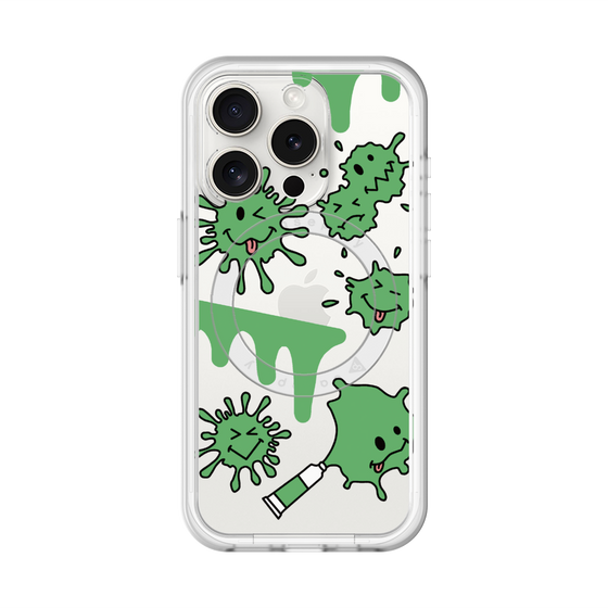 スリムプロテクションプレミアムケース with MagSafe［ PAINTING SMILE Green ］