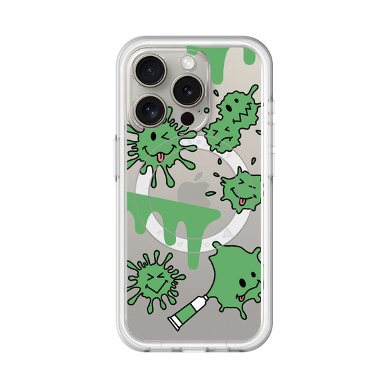 スリムプロテクションプレミアムケース with MagSafe［ PAINTING SMILE Green ］