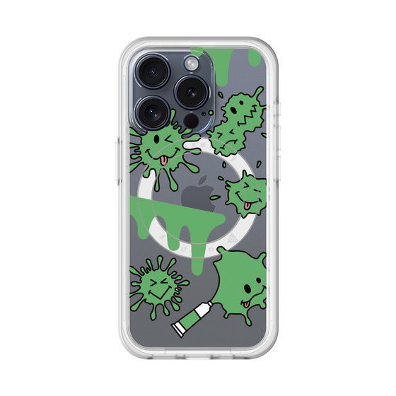 スリムプロテクションプレミアムケース with MagSafe［ PAINTING SMILE Green ］