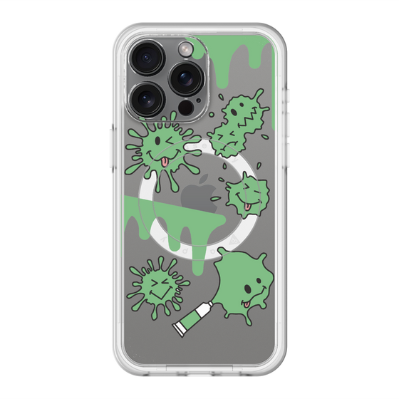 スリムプロテクションプレミアムケース with MagSafe［ PAINTING SMILE Green ］