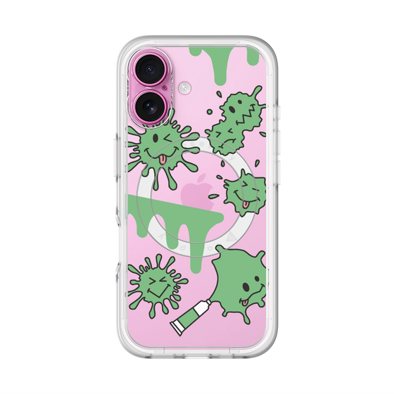 スリムプロテクションプレミアムケース with MagSafe［ PAINTING SMILE Green ］