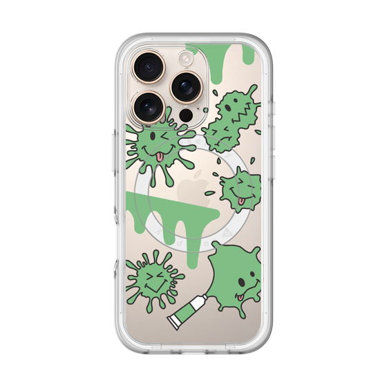 スリムプロテクションプレミアムケース with MagSafe［ PAINTING SMILE Green ］
