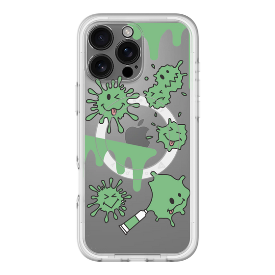 スリムプロテクションプレミアムケース with MagSafe［ PAINTING SMILE Green ］