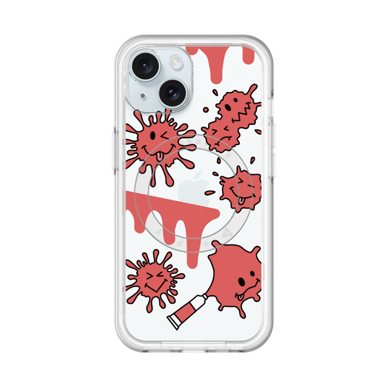 スリムプロテクションプレミアムケース with MagSafe［ PAINTING SMILE Red ］