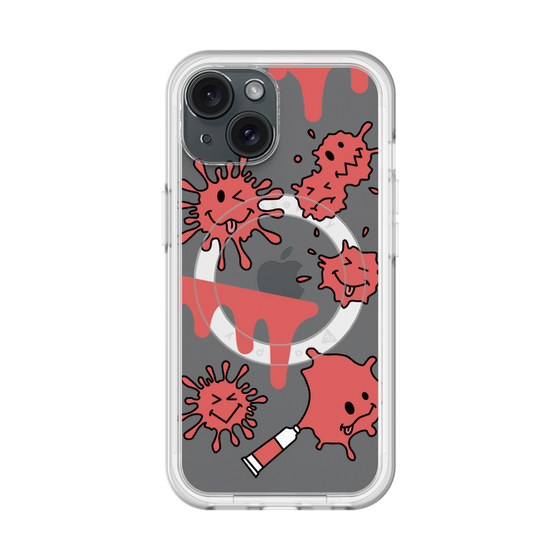 スリムプロテクションプレミアムケース with MagSafe［ PAINTING SMILE Red ］
