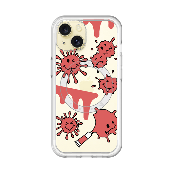 スリムプロテクションプレミアムケース with MagSafe［ PAINTING SMILE Red ］