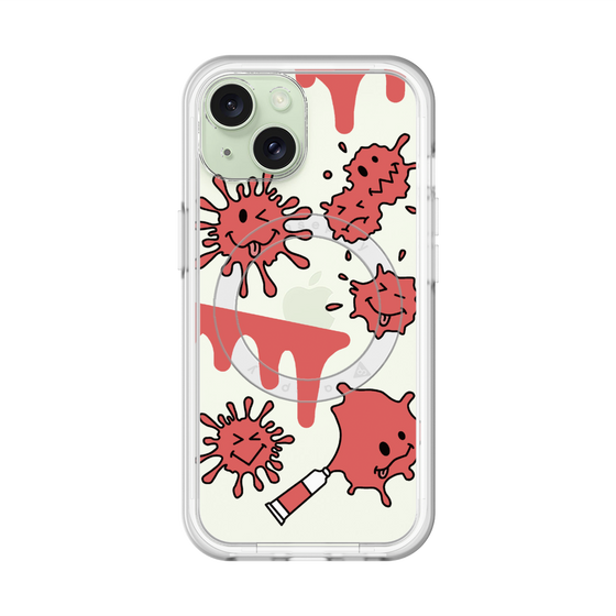 スリムプロテクションプレミアムケース with MagSafe［ PAINTING SMILE Red ］