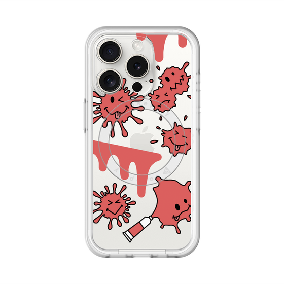 スリムプロテクションプレミアムケース with MagSafe［ PAINTING SMILE Red ］