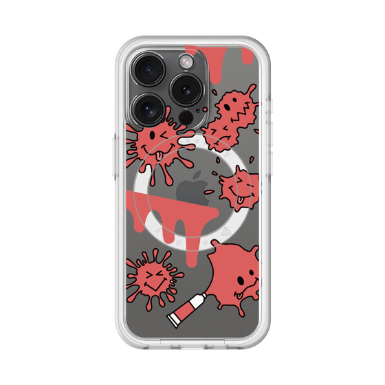 スリムプロテクションプレミアムケース with MagSafe［ PAINTING SMILE Red ］