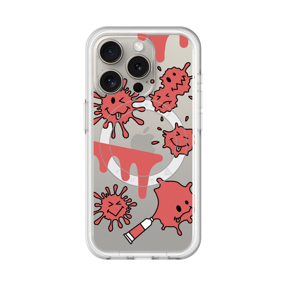 スリムプロテクションプレミアムケース with MagSafe［ PAINTING SMILE Red ］