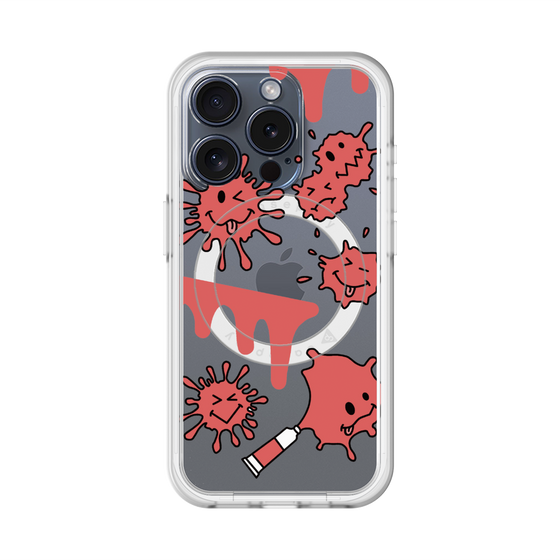 スリムプロテクションプレミアムケース with MagSafe［ PAINTING SMILE Red ］