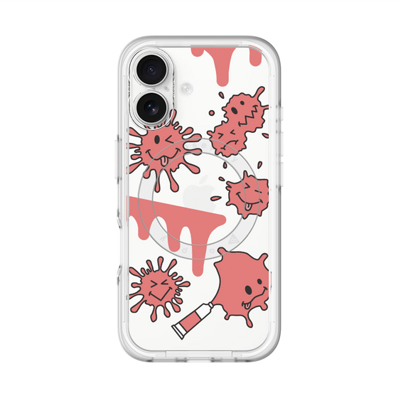 スリムプロテクションプレミアムケース with MagSafe［ PAINTING SMILE Red ］