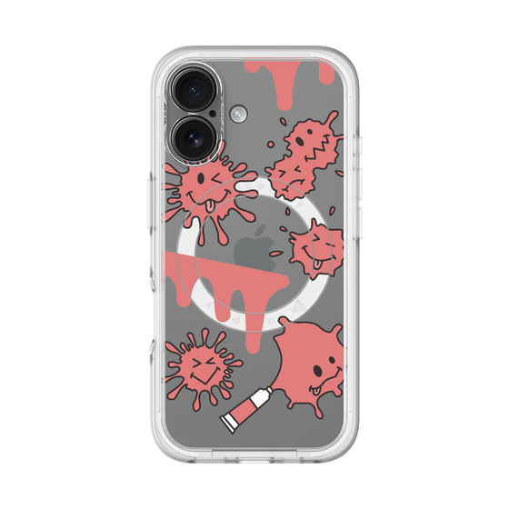スリムプロテクションプレミアムケース with MagSafe［ PAINTING SMILE Red ］