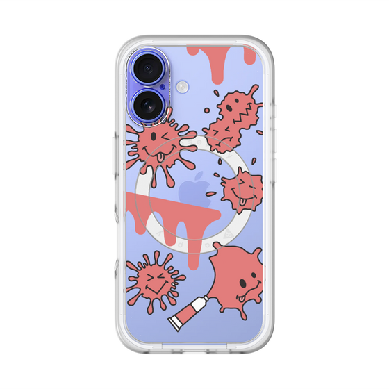 スリムプロテクションプレミアムケース with MagSafe［ PAINTING SMILE Red ］
