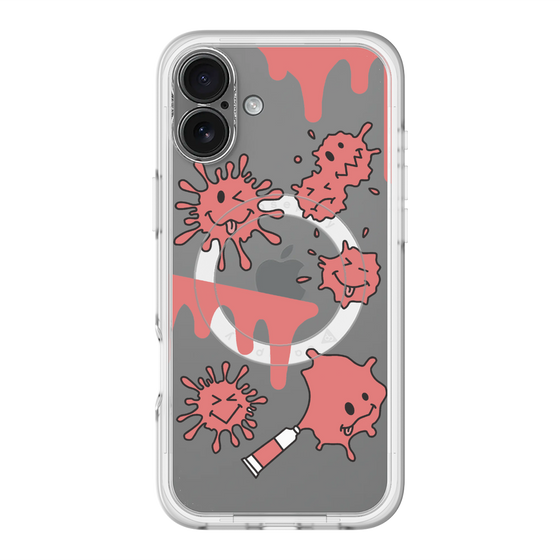 スリムプロテクションプレミアムケース with MagSafe［ PAINTING SMILE Red ］