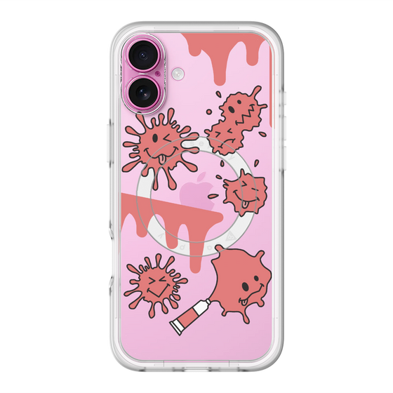 スリムプロテクションプレミアムケース with MagSafe［ PAINTING SMILE Red ］