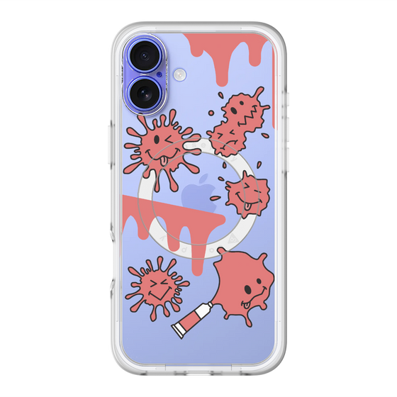スリムプロテクションプレミアムケース with MagSafe［ PAINTING SMILE Red ］
