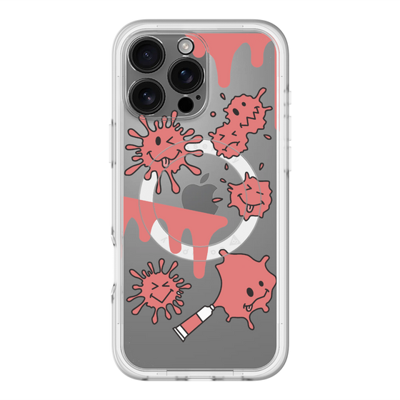 スリムプロテクションプレミアムケース with MagSafe［ PAINTING SMILE Red ］