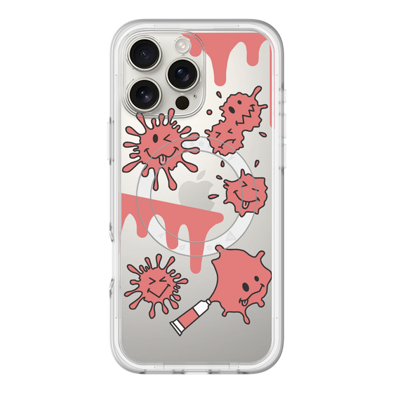 スリムプロテクションプレミアムケース with MagSafe［ PAINTING SMILE Red ］