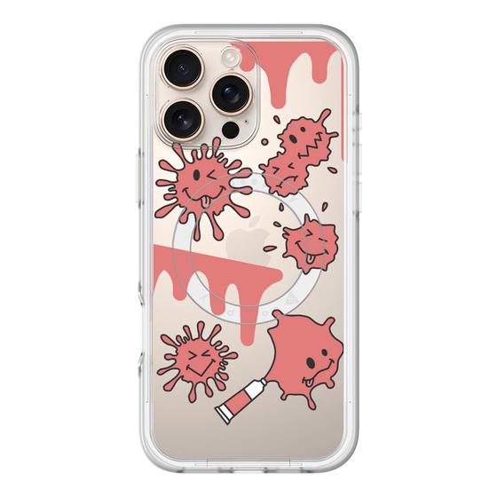 スリムプロテクションプレミアムケース with MagSafe［ PAINTING SMILE Red ］