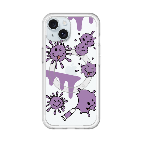 スリムプロテクションプレミアムケース with MagSafe［ PAINTING SMILE Purple ］