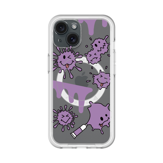 スリムプロテクションプレミアムケース with MagSafe［ PAINTING SMILE Purple ］
