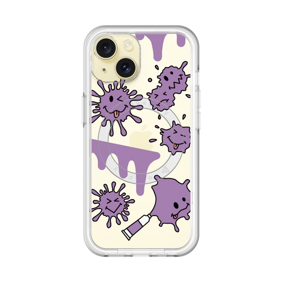 スリムプロテクションプレミアムケース with MagSafe［ PAINTING SMILE Purple ］