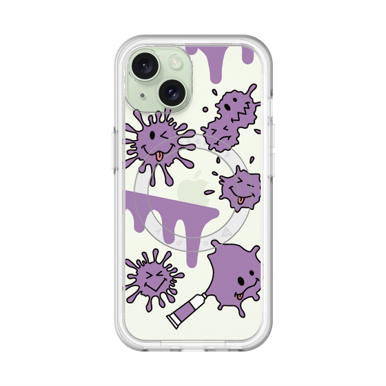 スリムプロテクションプレミアムケース with MagSafe［ PAINTING SMILE Purple ］