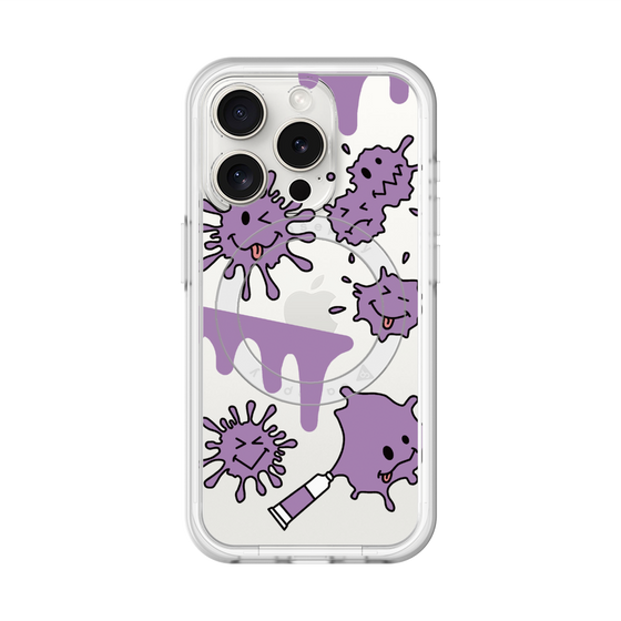 スリムプロテクションプレミアムケース with MagSafe［ PAINTING SMILE Purple ］