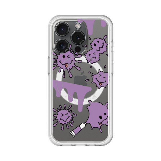 スリムプロテクションプレミアムケース with MagSafe［ PAINTING SMILE Purple ］