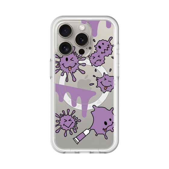 スリムプロテクションプレミアムケース with MagSafe［ PAINTING SMILE Purple ］