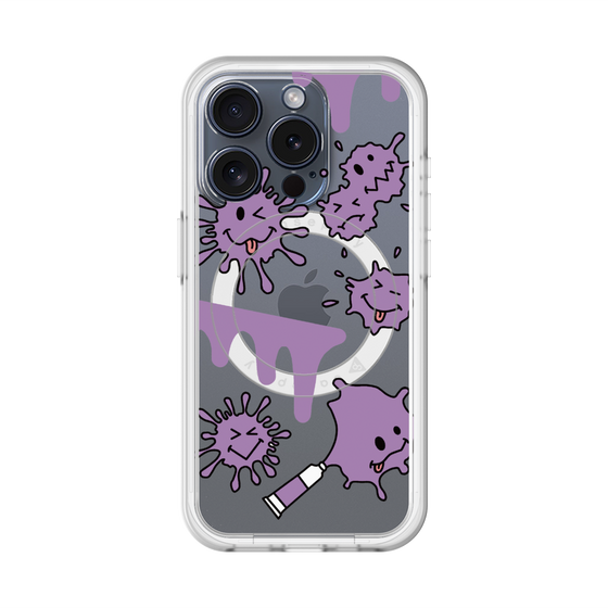 スリムプロテクションプレミアムケース with MagSafe［ PAINTING SMILE Purple ］