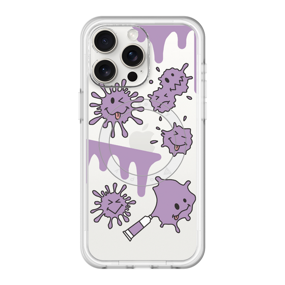 スリムプロテクションプレミアムケース with MagSafe［ PAINTING SMILE Purple ］