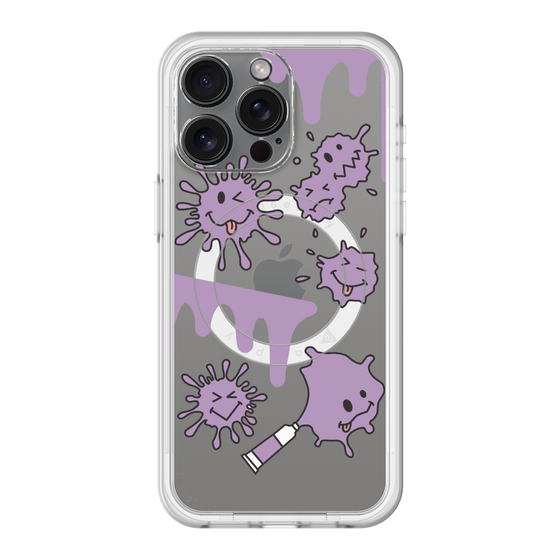 スリムプロテクションプレミアムケース with MagSafe［ PAINTING SMILE Purple ］